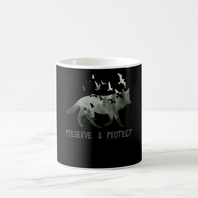 Preserve & Protect National Park Wolf Coffee Mug (Center)
