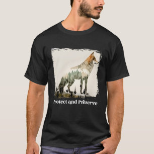 Preserve & Protect Vintage National Park wolf retr T-Shirt