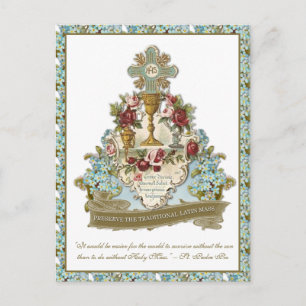 PRESERVE THE TRADITIONAL LATIN MASS CATHOLIC POST POSTCARD