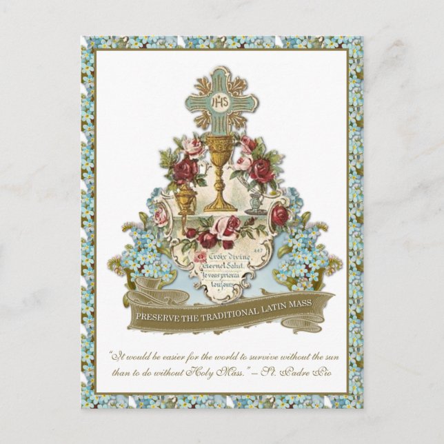 PRESERVE THE TRADITIONAL LATIN MASS CATHOLIC  POST POSTCARD (Front)