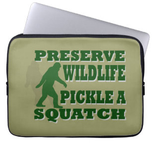 Preserve wildlife pickle a squatch laptop sleeve
