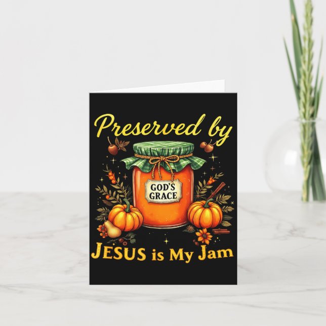 Preserved By God’s Grace Jesus Jam Strawberry Cute Card (Front)