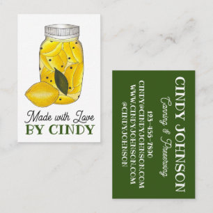 Preserved Lemons Citrus Fruit Home Canning Made By Business Card