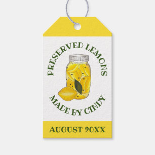 Preserved Lemons Citrus Fruit Home Canning Made By Gift Tags