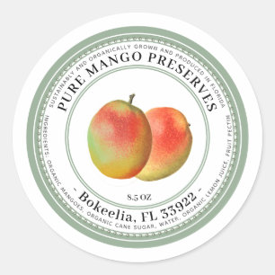 Preserves Label Vintage USDA Mango Illustration