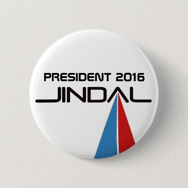 President 2016 Bobby Jindal 6 Cm Round Badge (Front)