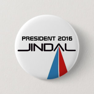President 2016 Bobby Jindal 6 Cm Round Badge