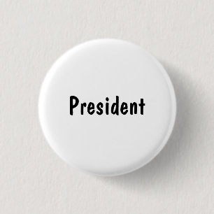 President 3 Cm Round Badge