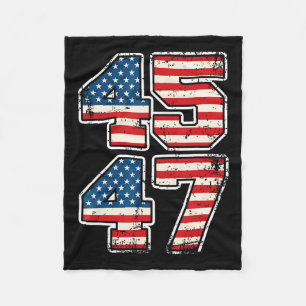 President 45 47 Donald Trump Inauguration Day 2025 Fleece Blanket