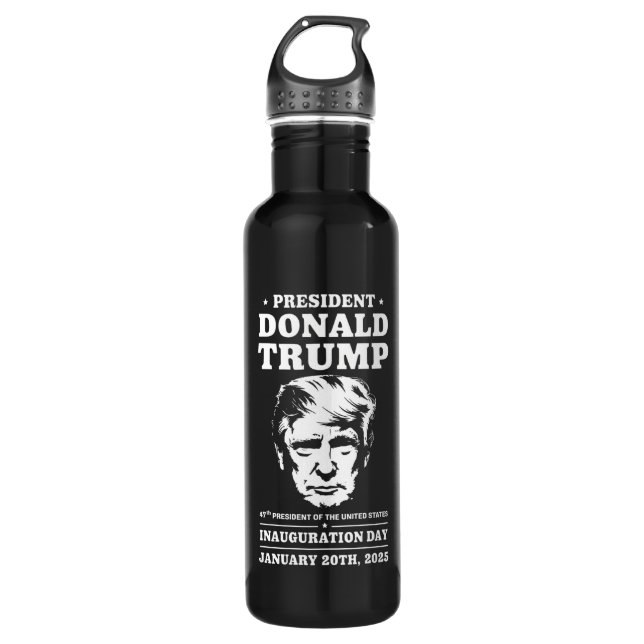 President 47 D J Trump Inauguration Day Jan 2025 710 Ml Water Bottle (Front)
