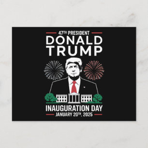 President 47 D J Trump Inauguration Day Jan 2025 Postcard