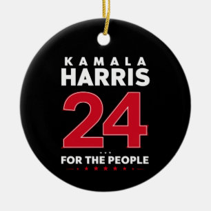 President 47 Kamala Harris 2024 Support Madam  Ceramic Tree Decoration