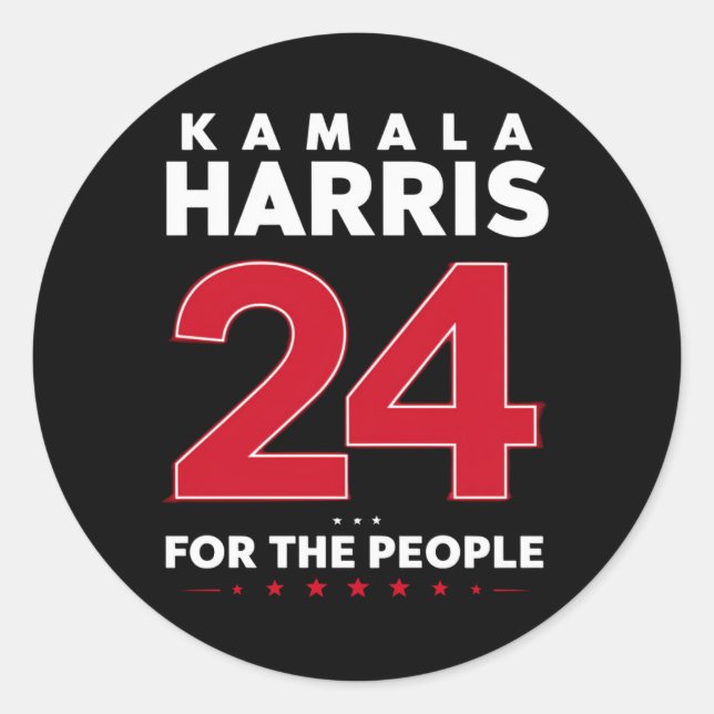 President 47 Kamala Harris 2024 Support Madam  Classic Round Sticker (Front)
