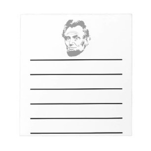 President Abe Lincoln Face Notepad
