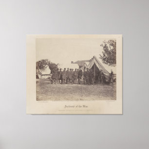 President Abe Lincoln on battle field of Antietam Canvas Print