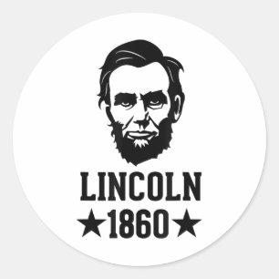 President Abraham Lincoln 1860 - Abe - America Sil Classic Round Sticker