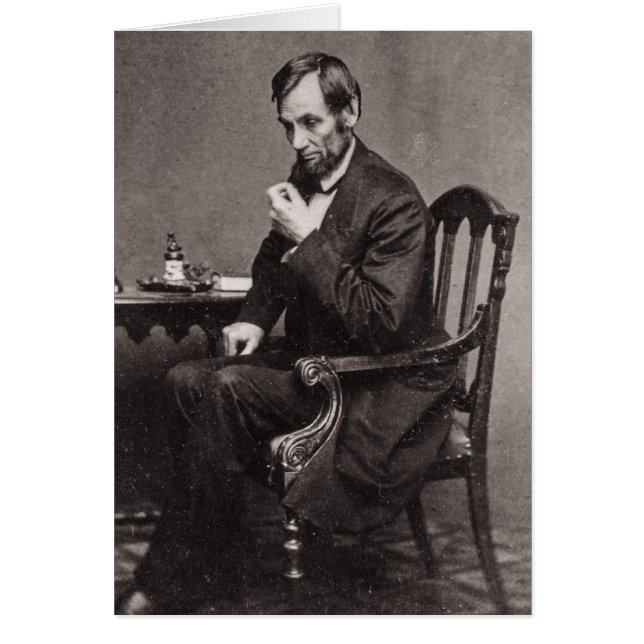 PRESIDENT ABRAHAM LINCOLN 1862 STEREOVIEW (Front)