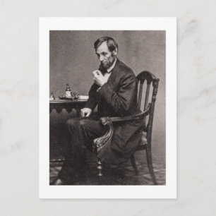 PRESIDENT ABRAHAM LINCOLN 1862 STEREOVIEW POSTCARD