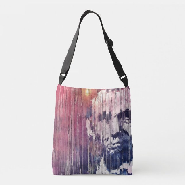 President Abraham Lincoln Abstract Crossbody Bag (Back)