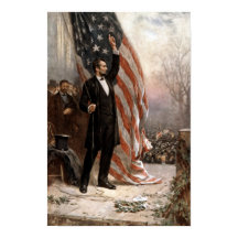 President Abraham Lincoln Giving A Speech