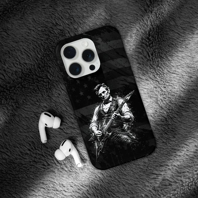 President Abraham Lincoln Playing Guitar iPhone Case (Creator Uploaded)