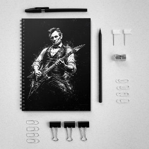 President Abraham Lincoln Playing Guitar Notebook