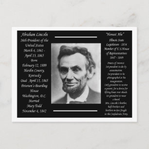 President Abraham Lincoln Postcard