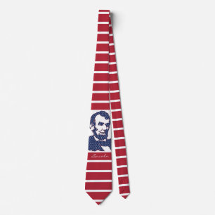 President Abraham Lincoln Stars and Stripes USA Tie