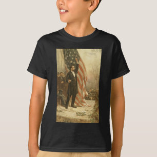 President Abraham Lincoln Under the American Flag T-Shirt