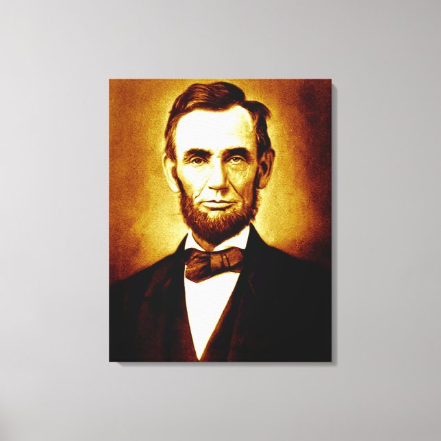 President Abraham Lincoln Vintage Portrait Canvas Print (Front)