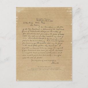 President Abraham Lincoln's Letter to Mrs. Bixby Postcard