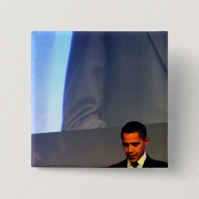 President Barack Obama 15 Cm Square Badge (Front)