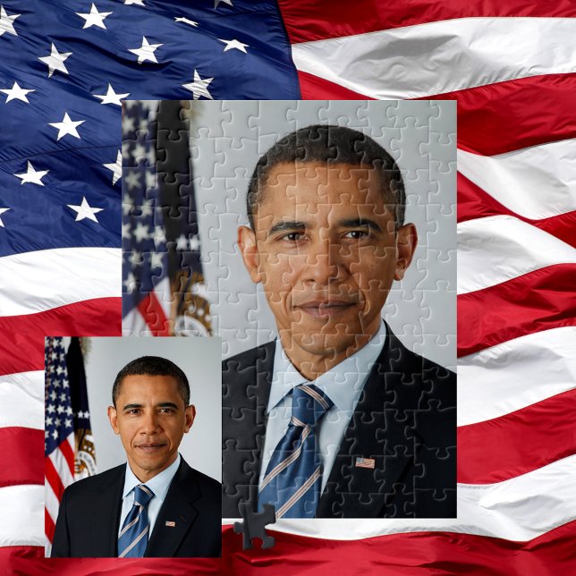 President Barack Obama 1st Term Official Portrait Jigsaw Puzzle (President Barack Obama 1st Term Official Portrait Jigsaw Puzzle)