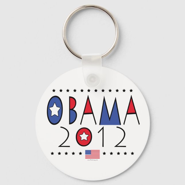 President Barack Obama 2012 Gear Key Ring (Front)