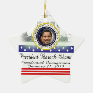 President Barack Obama 2013 Inauguration Ceramic Tree Decoration