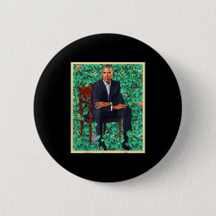 President Barack Obama 2028 Portrait Patriotic Dem 6 Cm Round Badge