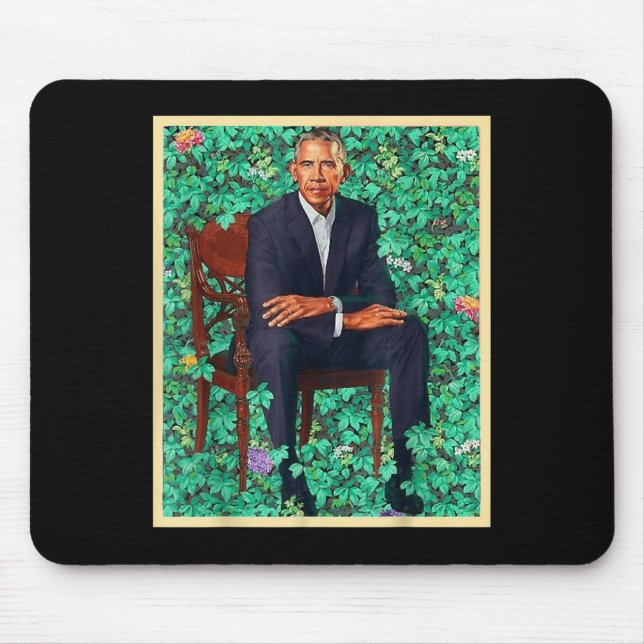 President Barack Obama 2028 Portrait Patriotic Dem Mouse Mat (Front)