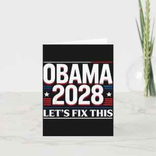 President Barack Obama 2028 Rtrait Patriotic Democ Card