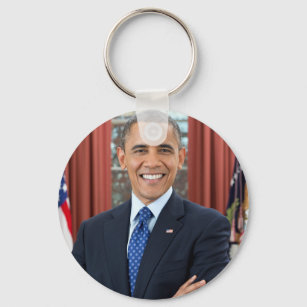 President Barack Obama 2nd Term Official Portrait Key Ring