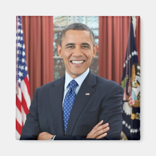President Barack Obama 2nd Term Official Portrait Magnet (Front)