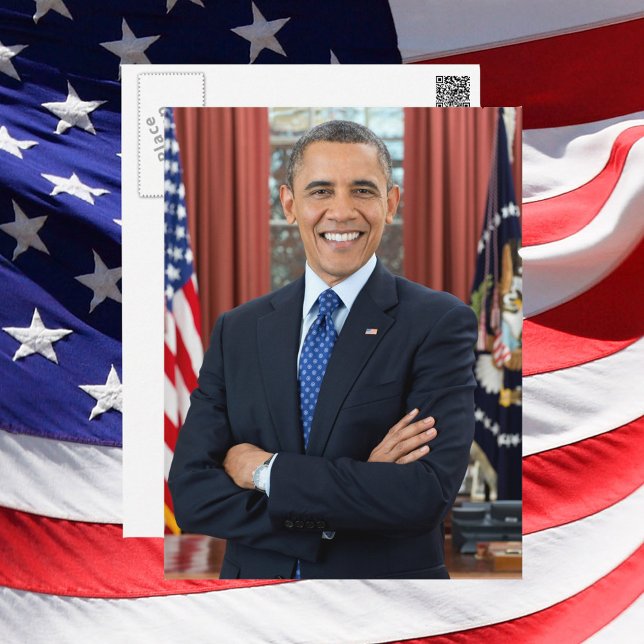 President Barack Obama 2nd Term Official Portrait Postcard (President Barack Obama 2nd Term Official Portrait Postcard)