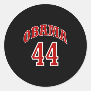 President Barack Obama 44 Shirt Faux Jersey 44th U Classic Round Sticker
