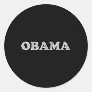 President Barack Obama 70s Vintage Gift Classic Round Sticker