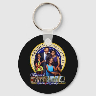 PRESIDENT BARACK OBAMA AND FAMILY KEY RING