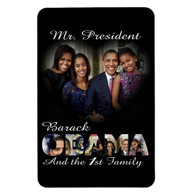 President Barack Obama  and First Family Large Magnet (Vertical)