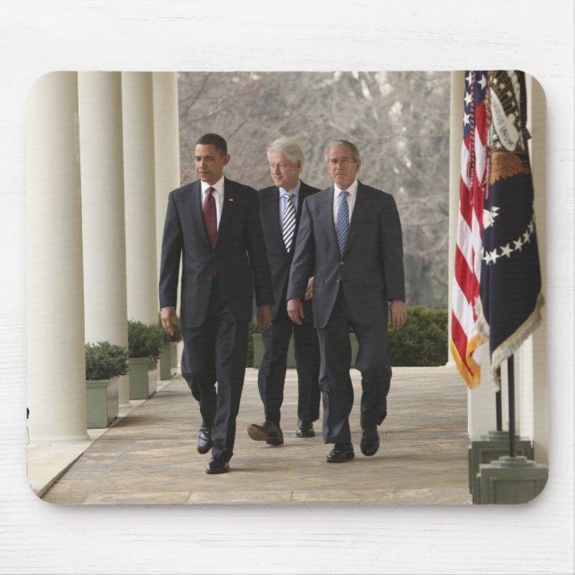 President Barack Obama and former presidents Mouse Mat (Front)