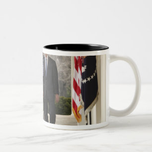 President Barack Obama and former presidents Two-Tone Coffee Mug