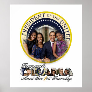 President Barack Obama and the 1st Family Poster