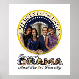 President Barack Obama and the 1st Family Poster