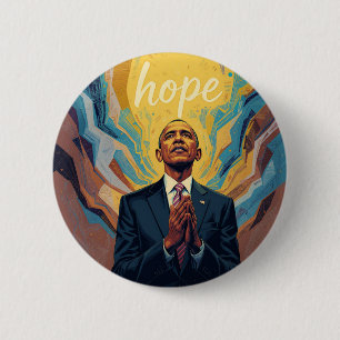 President Barack Obama and the Message of Hope 6 Cm Round Badge